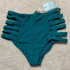 Cupshe Green High-waist Bikini BOTTOMS